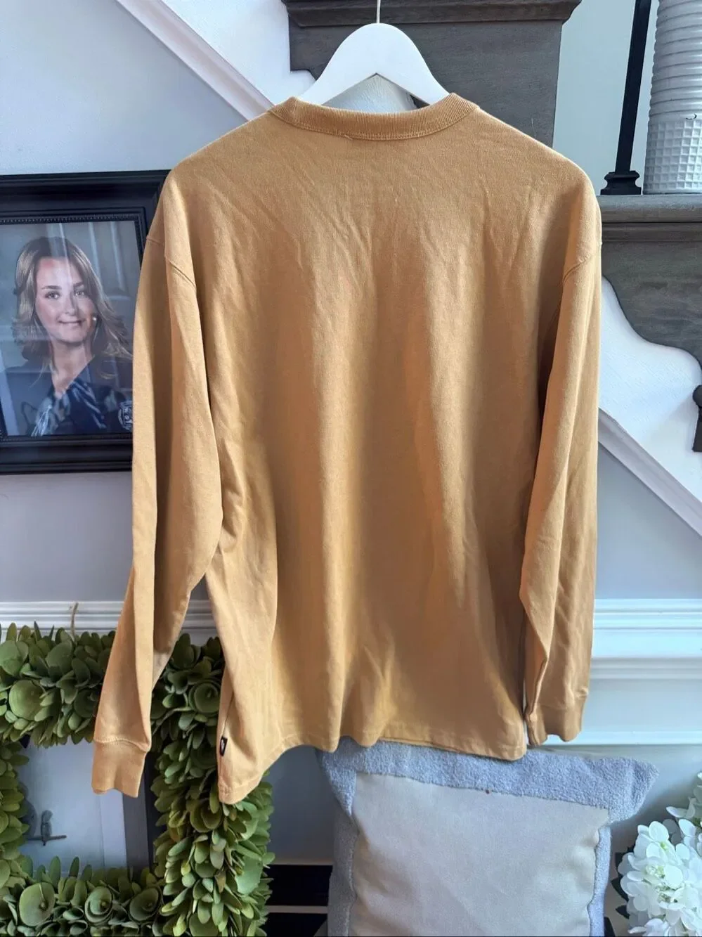 Nike The Nike Tee in Camel Long Sleeve Sz S NWT